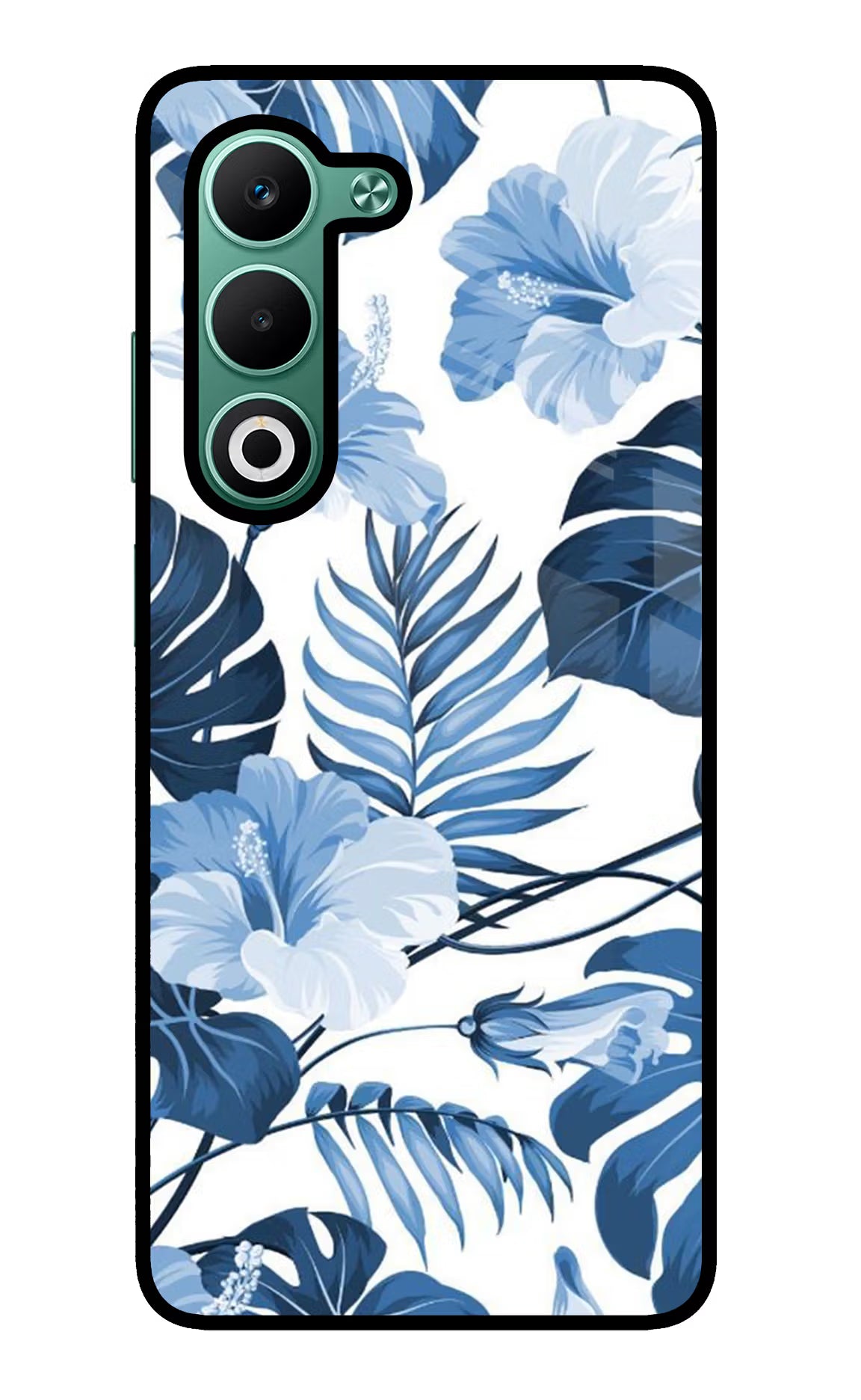 Fabric Art Oppo A5 5G Glass Case Back Cover by Casekaro