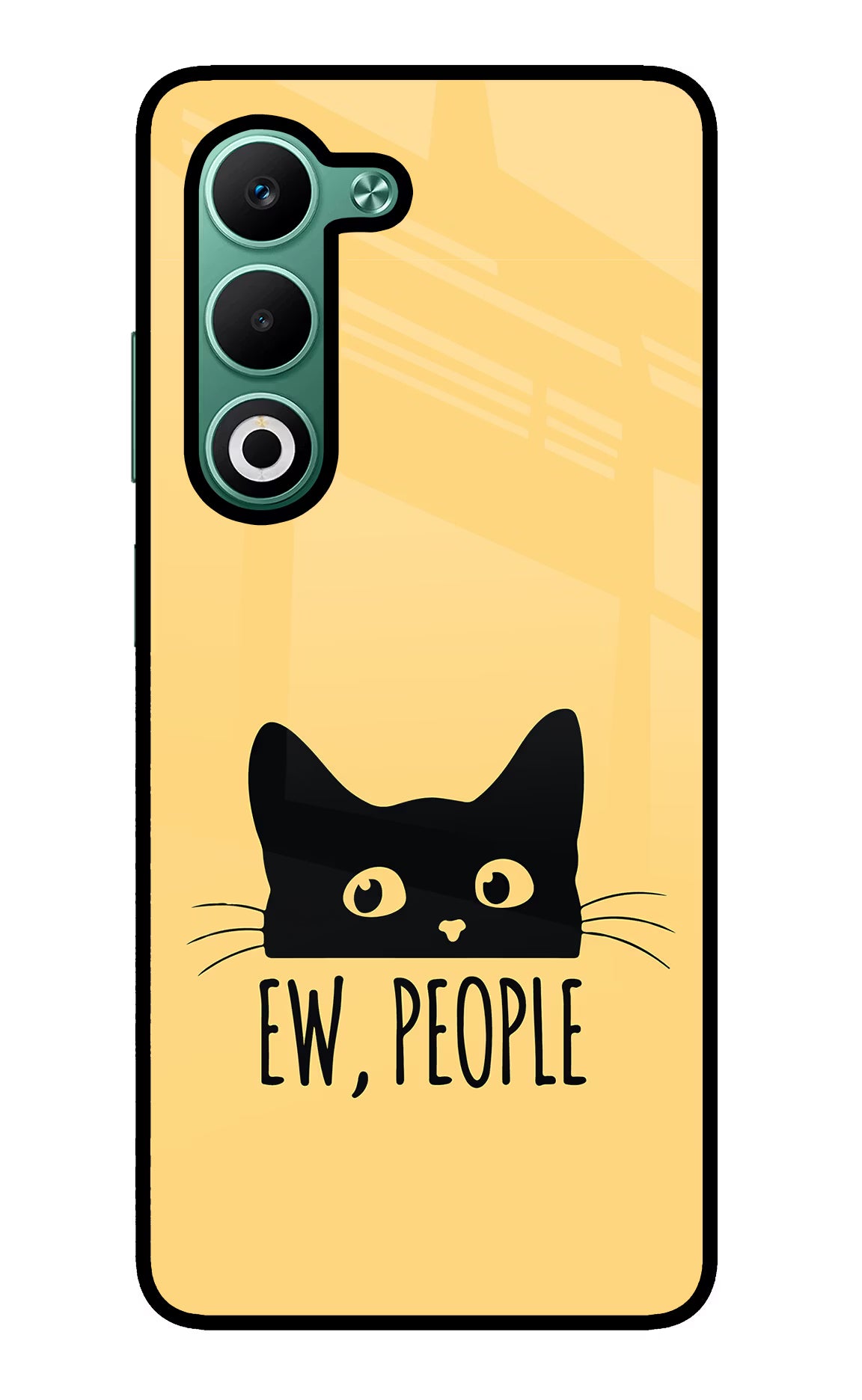 Ew People Catitude Oppo A5 5G Glass Case Back Cover by Casekaro