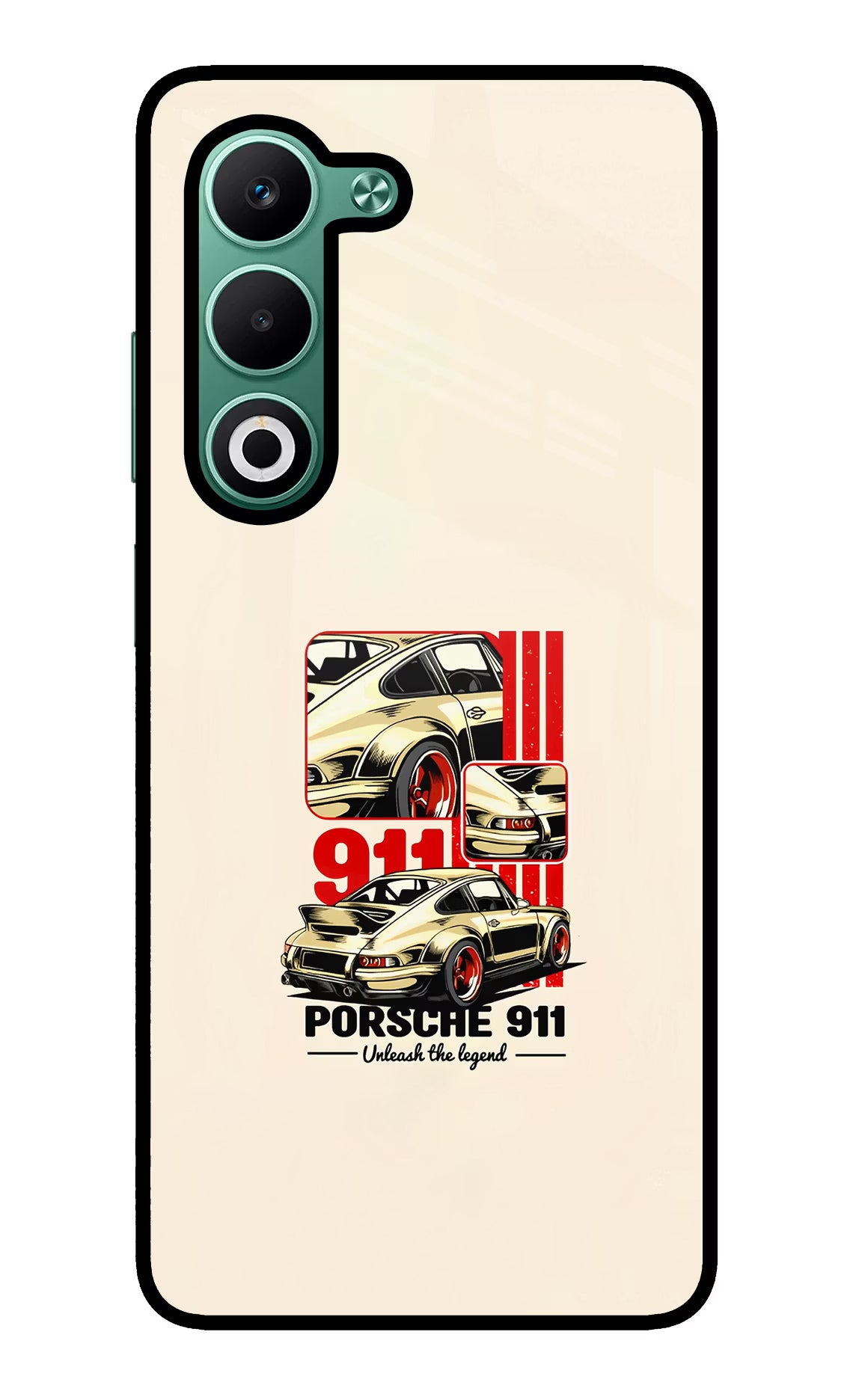 Classic Porsche 911 Oppo A5 5G Glass Case Back Cover by Casekaro