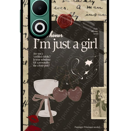 I am just a girl Oppo A5 5G Glass Case Back Cover by Casekaro