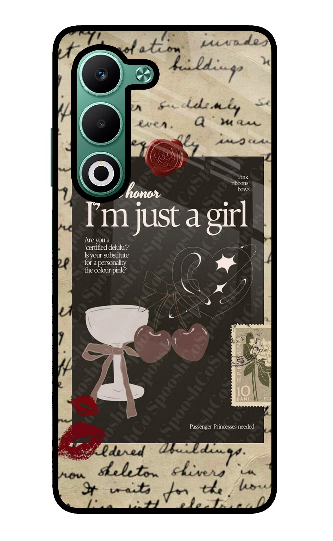 I am just a girl Oppo A5 5G Glass Case Back Cover by Casekaro