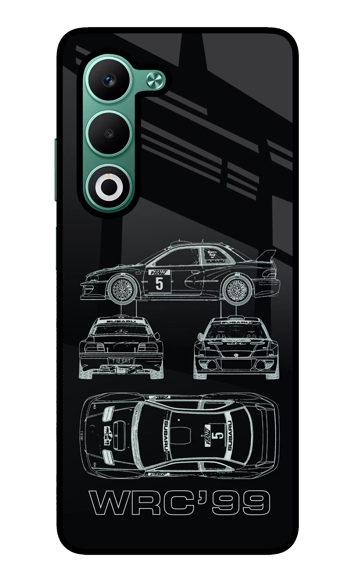 WRC'99 Oppo A5 5G Glass Case Back Cover by Casekaro