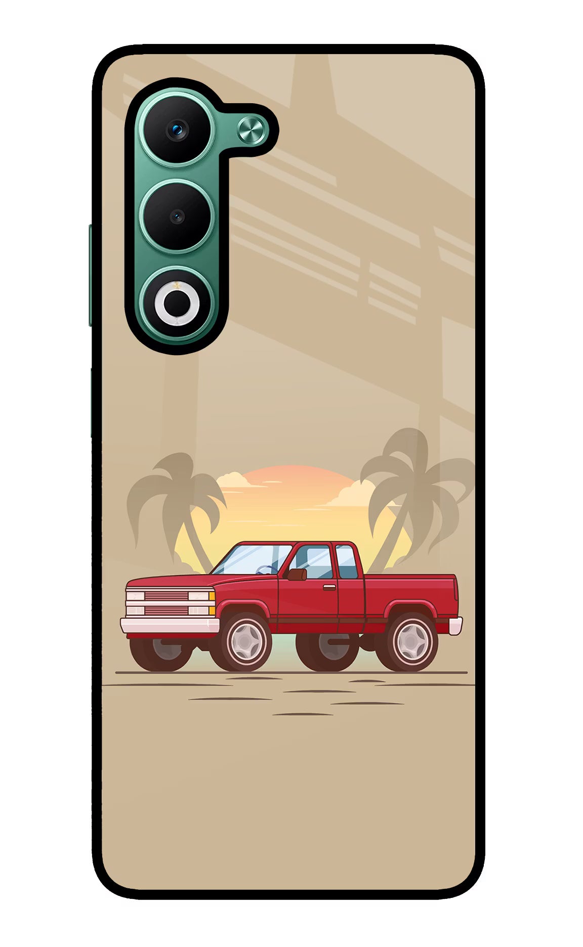 Desert Classic Drive Oppo A5 5G Glass Case Back Cover by Casekaro