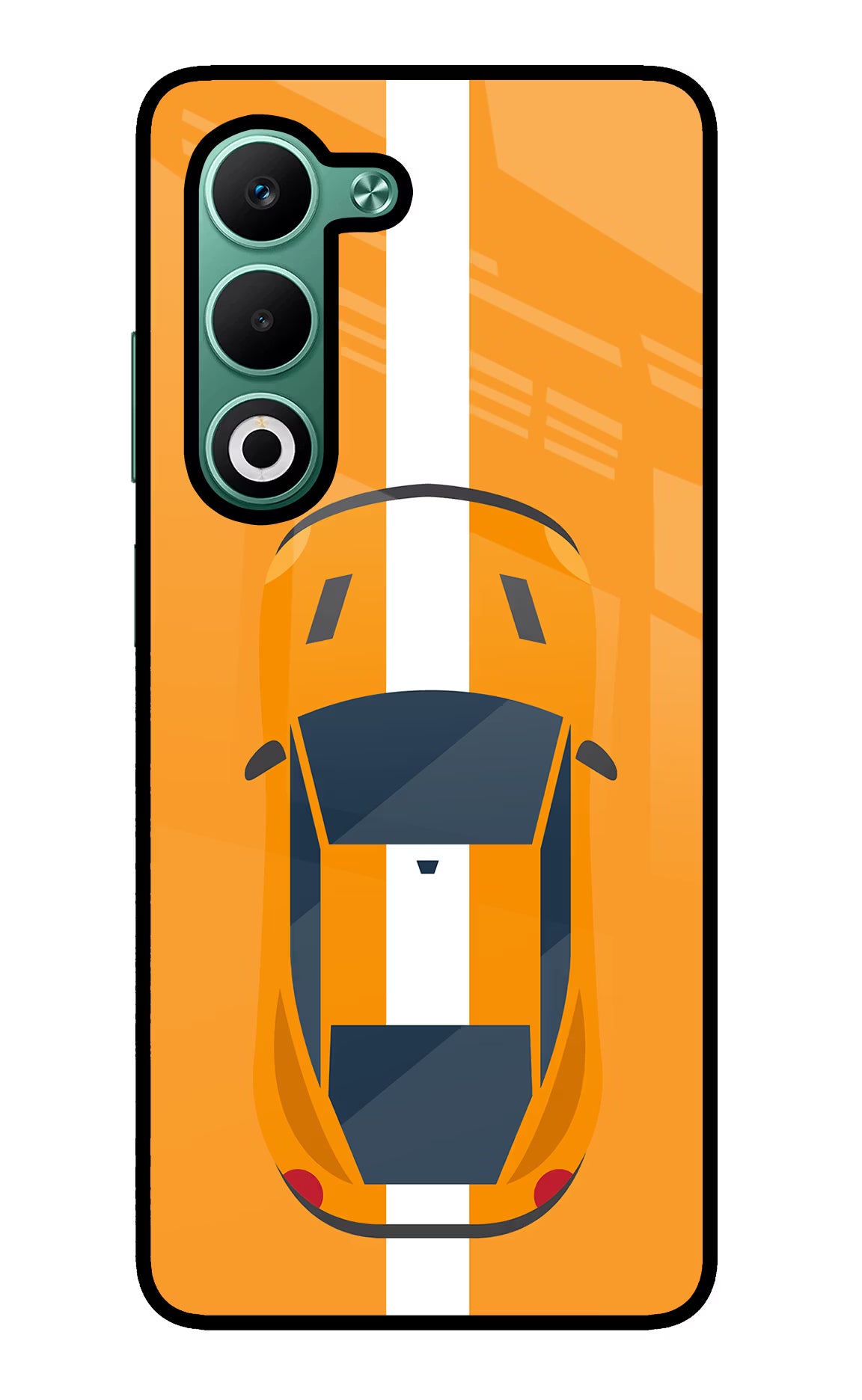 Highway Pursuit Oppo A5 5G Glass Case Back Cover by Casekaro