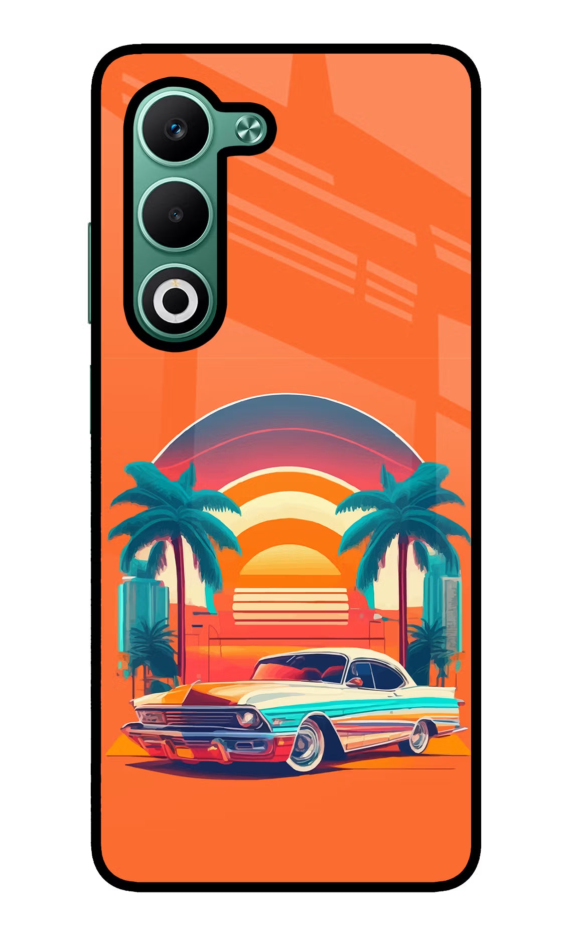 Palm Drive 80s Oppo A5 5G Glass Case