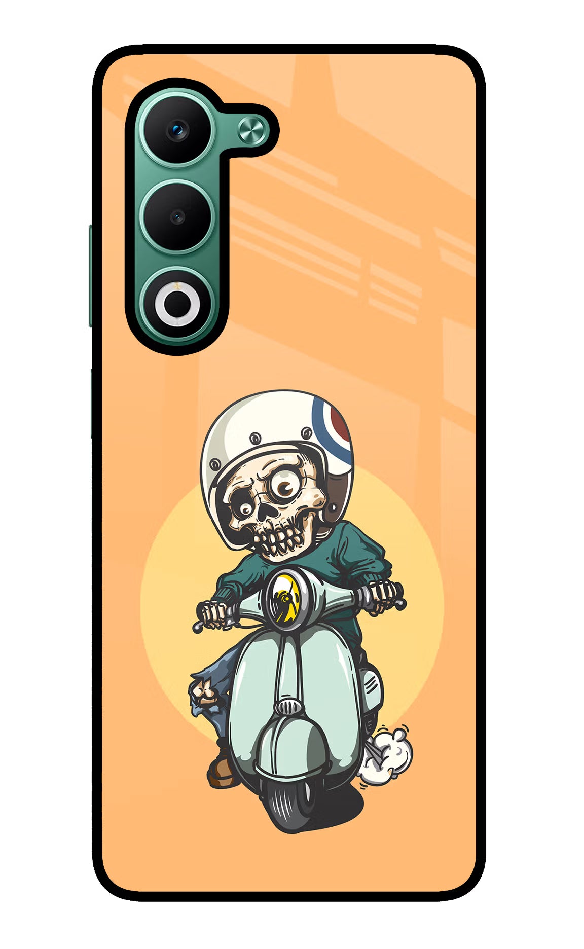Undead Biker Oppo A5 5G Glass Case Back Cover by Casekaro