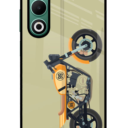 Vertical Speedster Oppo A5 5G Glass Case Back Cover by Casekaro