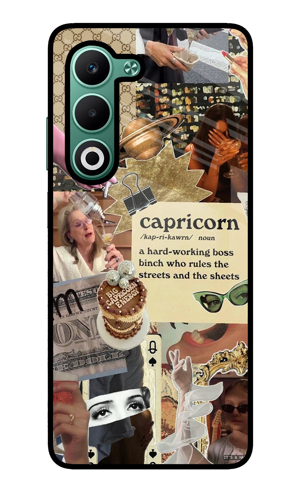 Capricorn Zodiac Oppo A5 5G Glass Case Back Cover by Casekaro