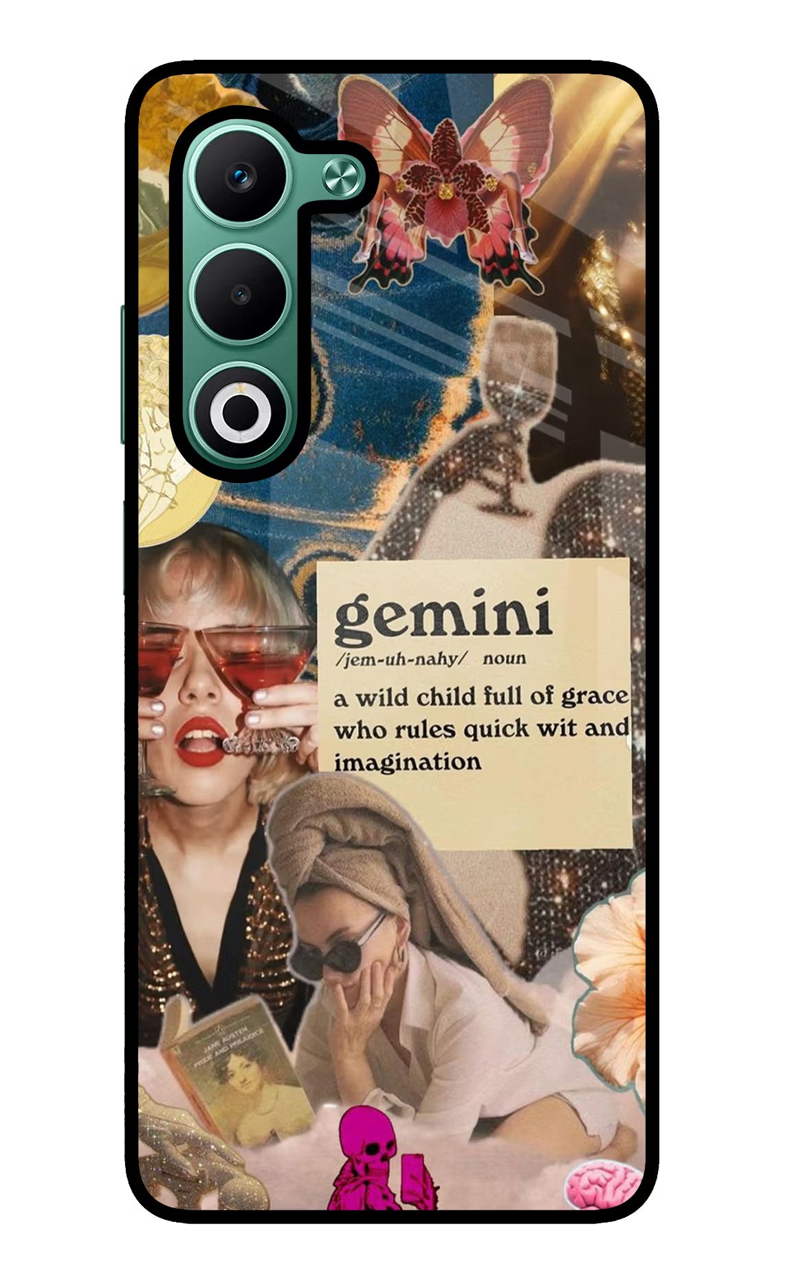 Gemini Zodiac Oppo A5 5G Glass Case Back Cover by Casekaro