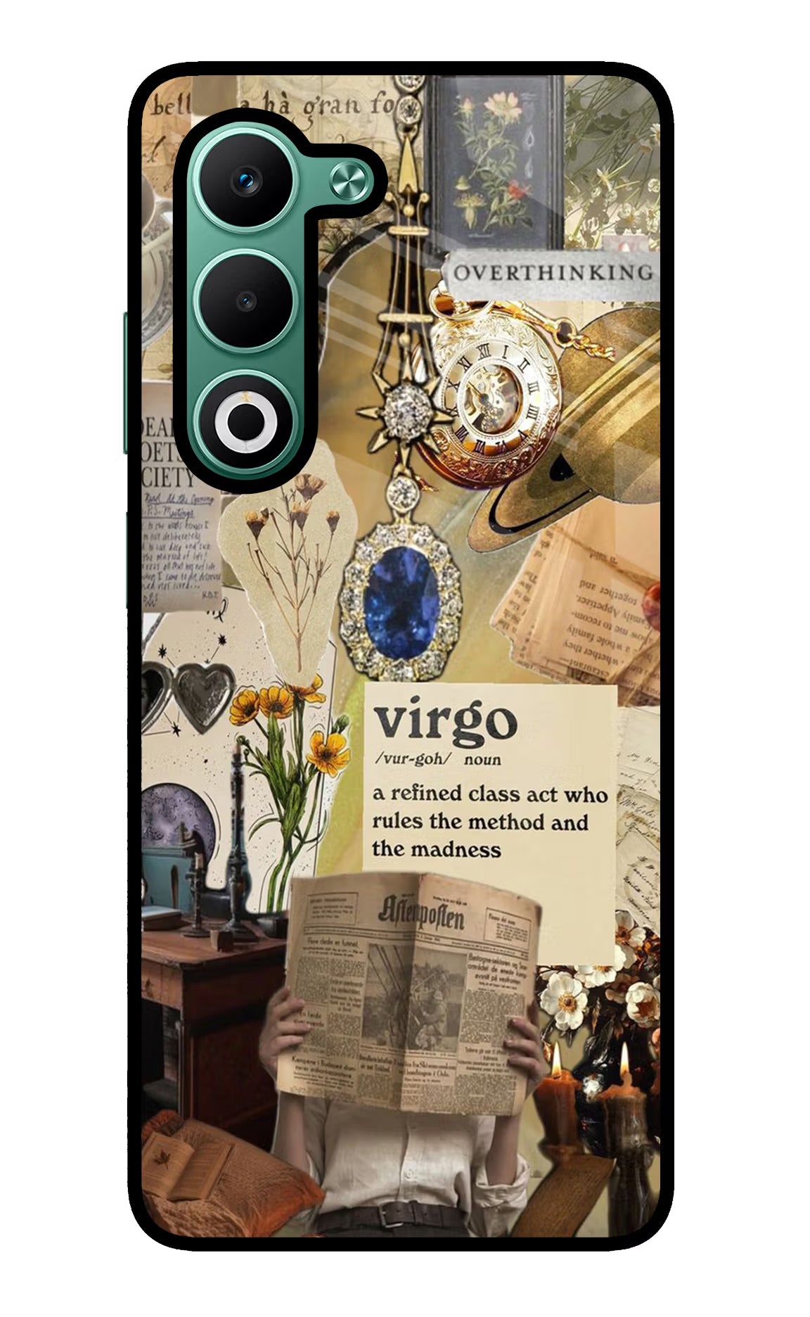 Virgo Zodiac Oppo A5 5G Glass Case Back Cover by Casekaro