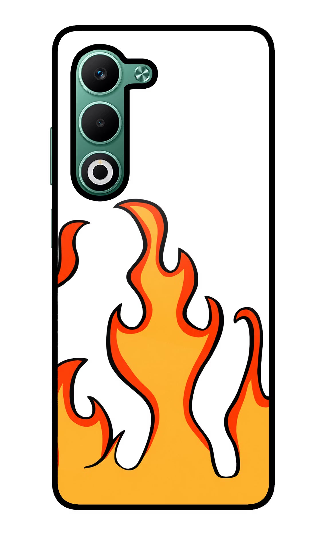 Fired Up – White Oppo A5 5G Glass Case Back Cover by Casekaro