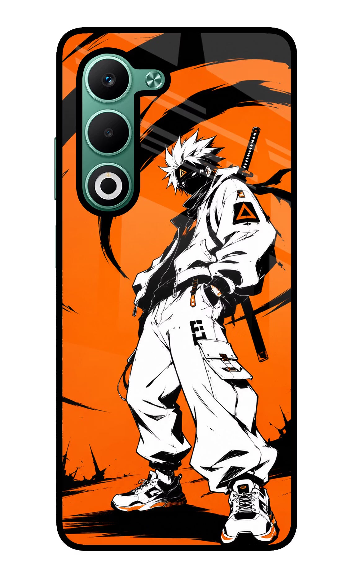 Street Samurai  Oppo A5 5G Glass Case Back Cover by Casekaro