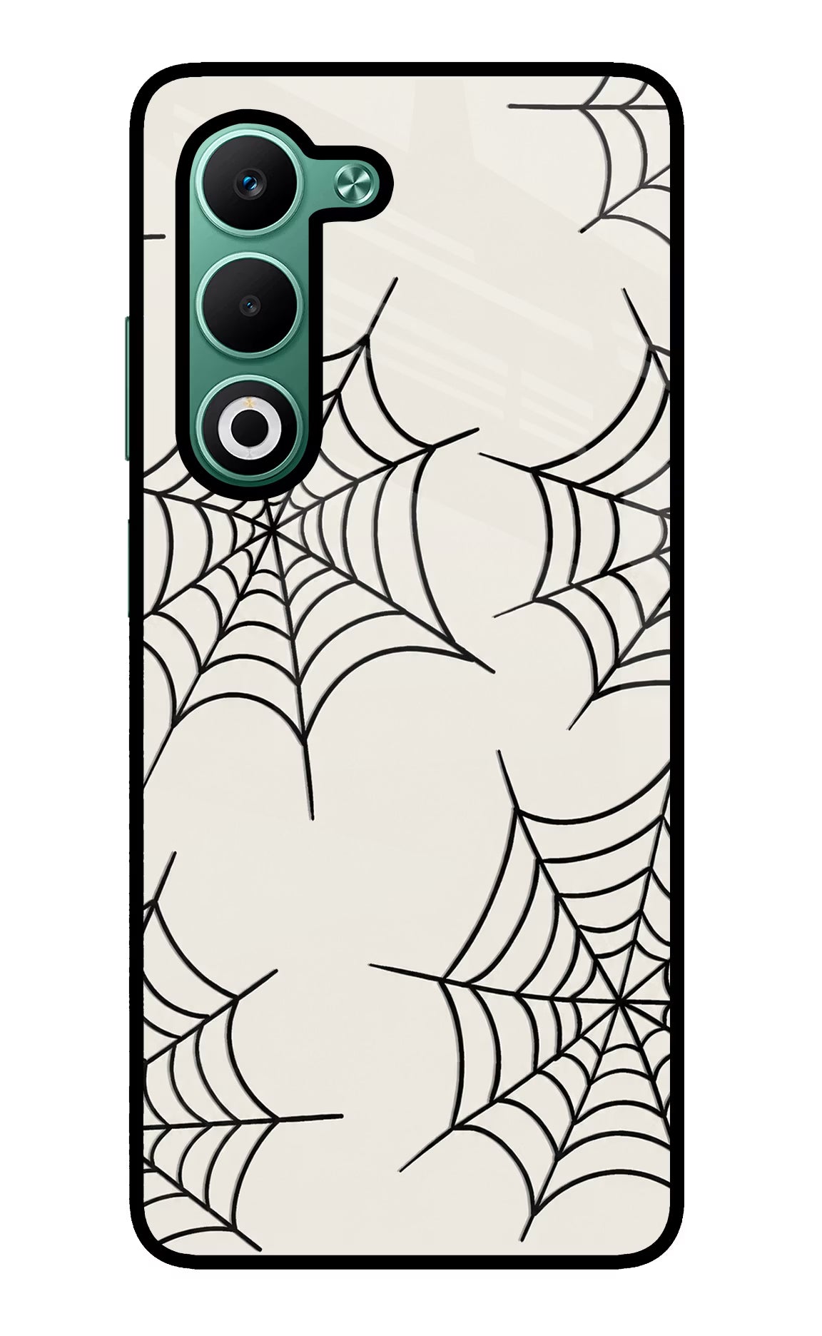 Spider Web Oppo A5 5G Glass Case Back Cover by Casekaro