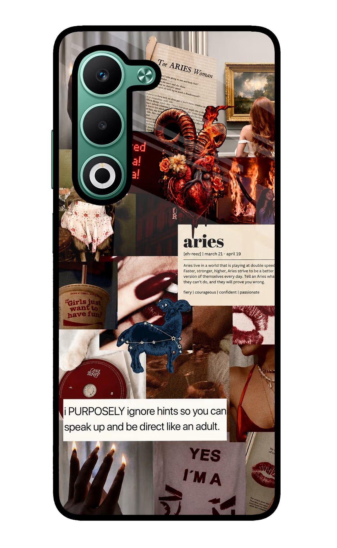 Zodiac Aries Oppo A5 5G Glass Case