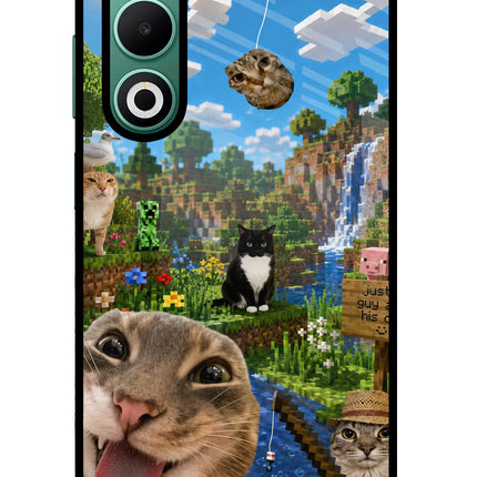 Minecraft Cat Chaos Oppo A5 5G Glass Case