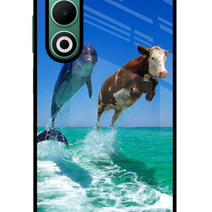 Dolphin vs Cow Oppo A5 5G Glass Case