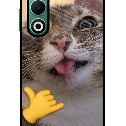 Silly Cat Call Oppo A5 5G Glass Case