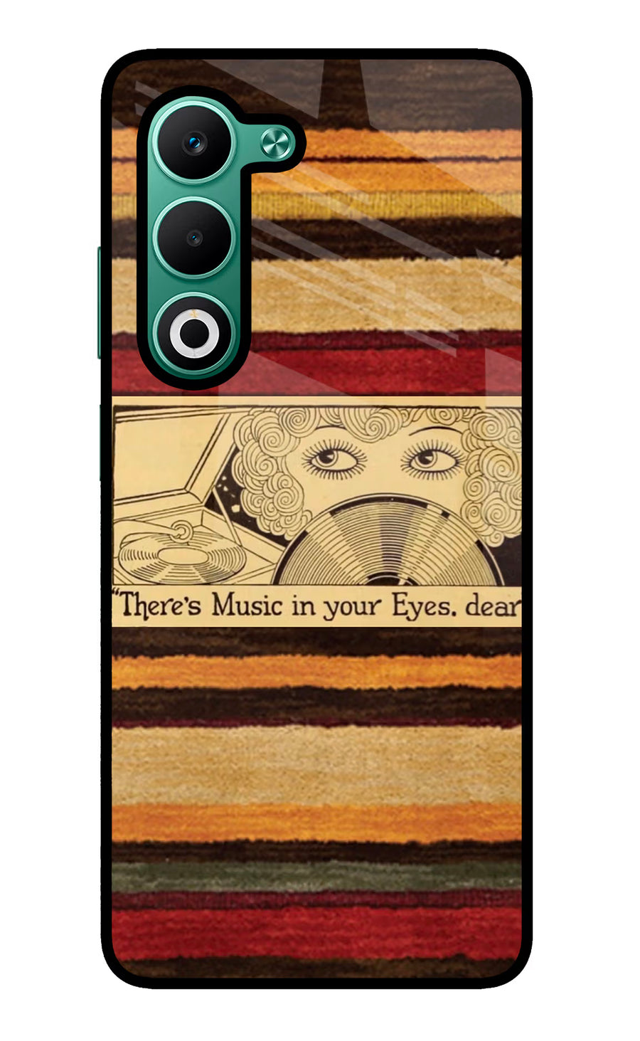 Vinyl Stripes Oppo A5 5G Back Cover, Glass case