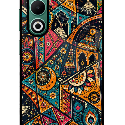Folk Print Oppo A5 5G Glass Case