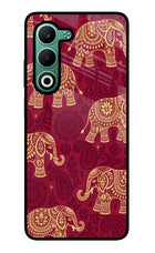 Maroon Elephant Oppo A5 5G Glass Case