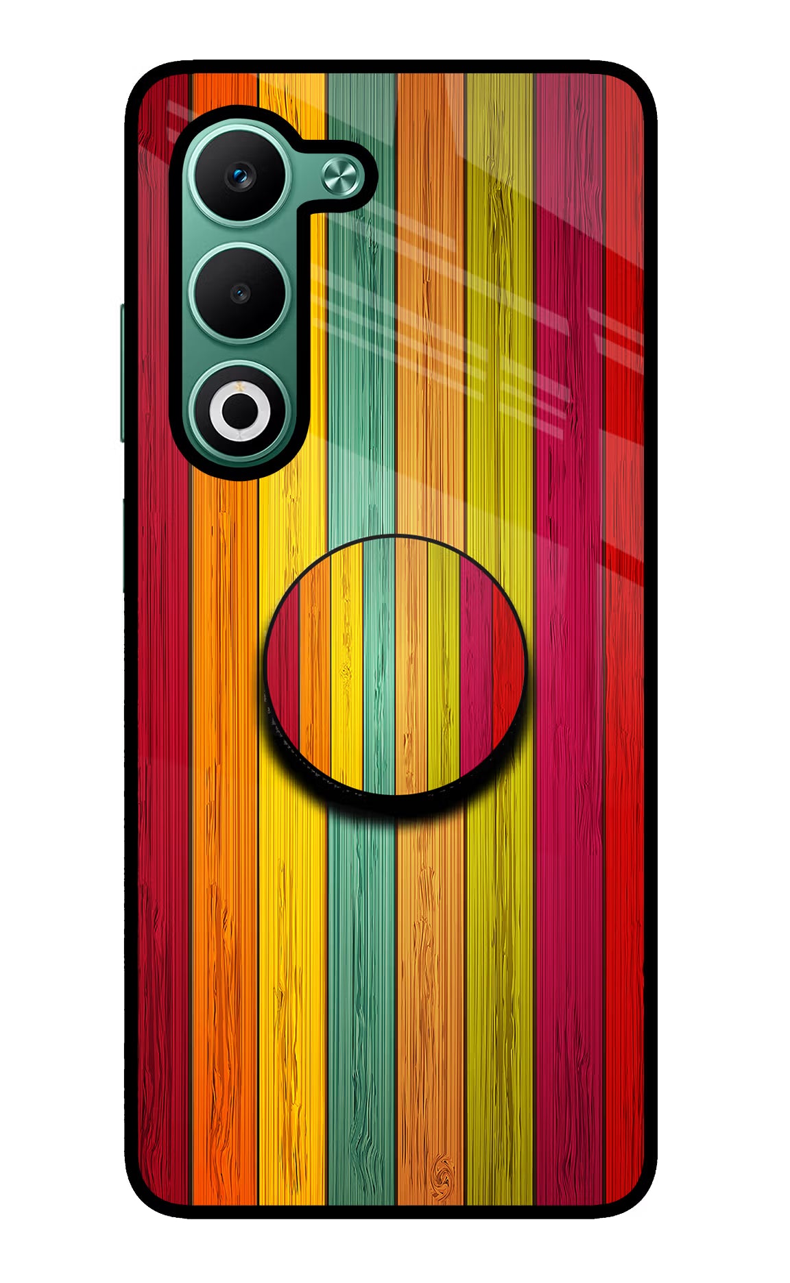 Multicolor Wooden Oppo A5 5G Pop Case by Casekaro