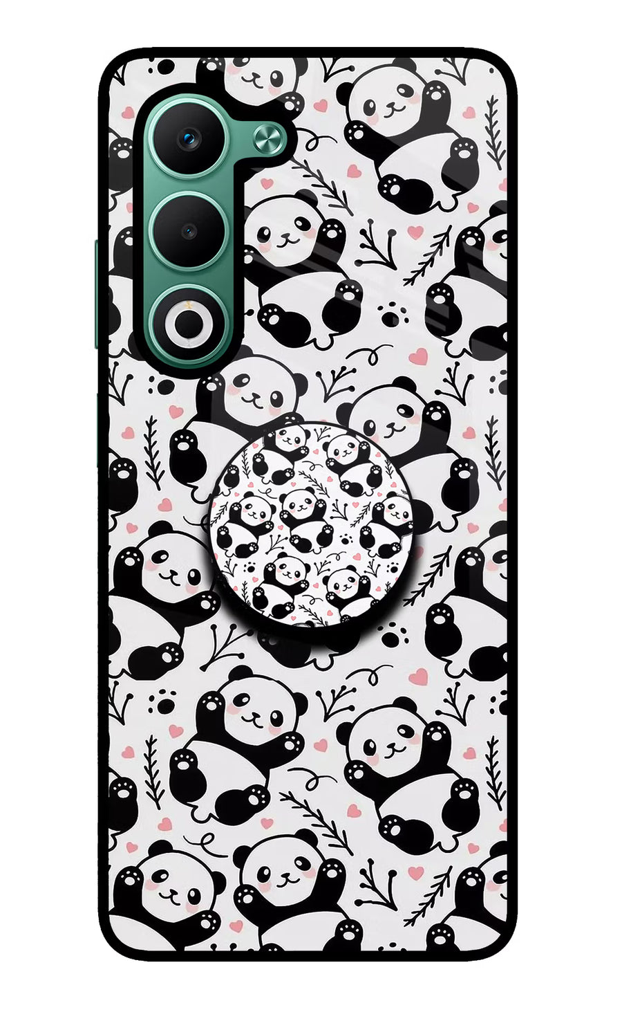 Cute Panda Oppo A5 5G Pop Case, Metal case