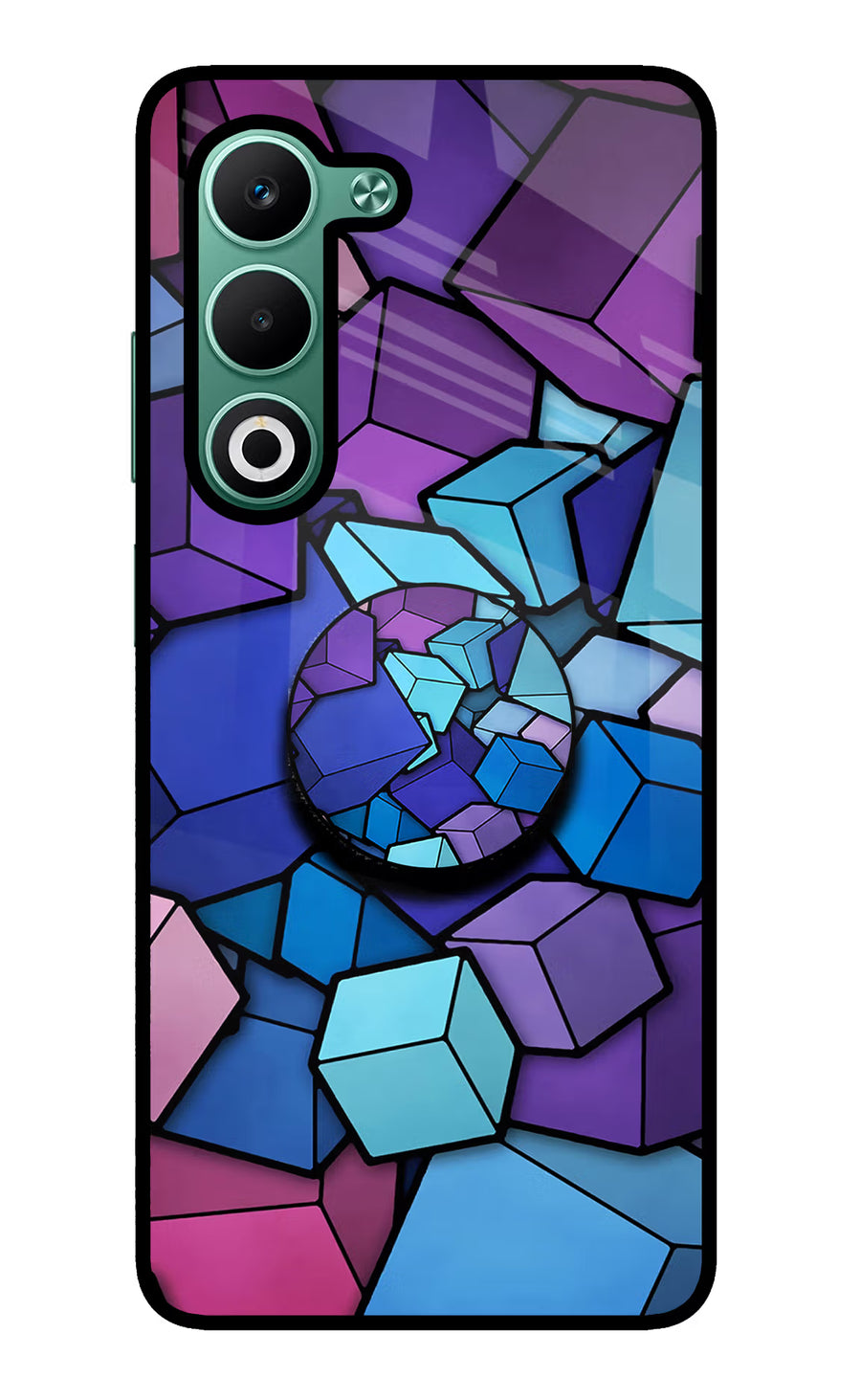Cubic Abstract Oppo A5 5G Pop Case, Metal case