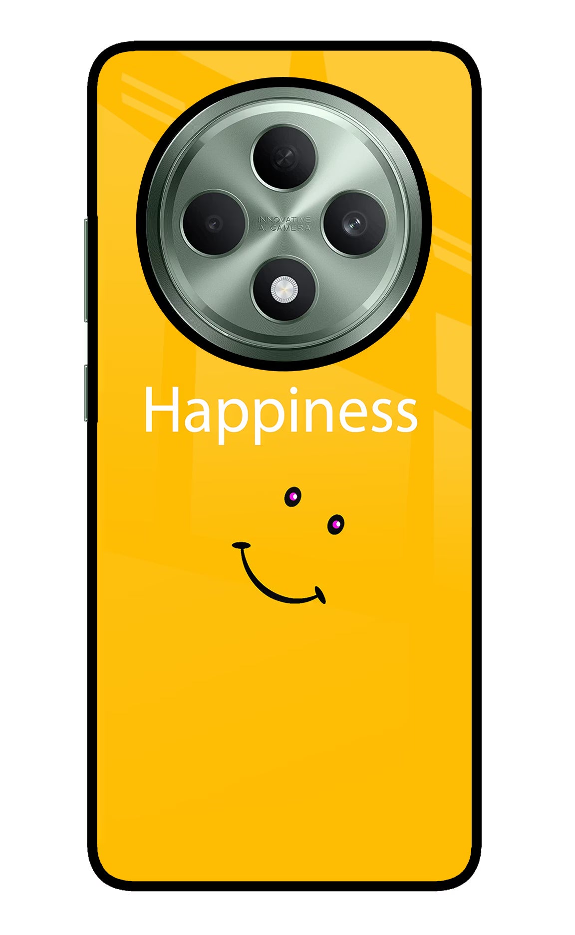 Happiness With Smiley Oppo F27 5G Glass Case Back Cover by Casekaro