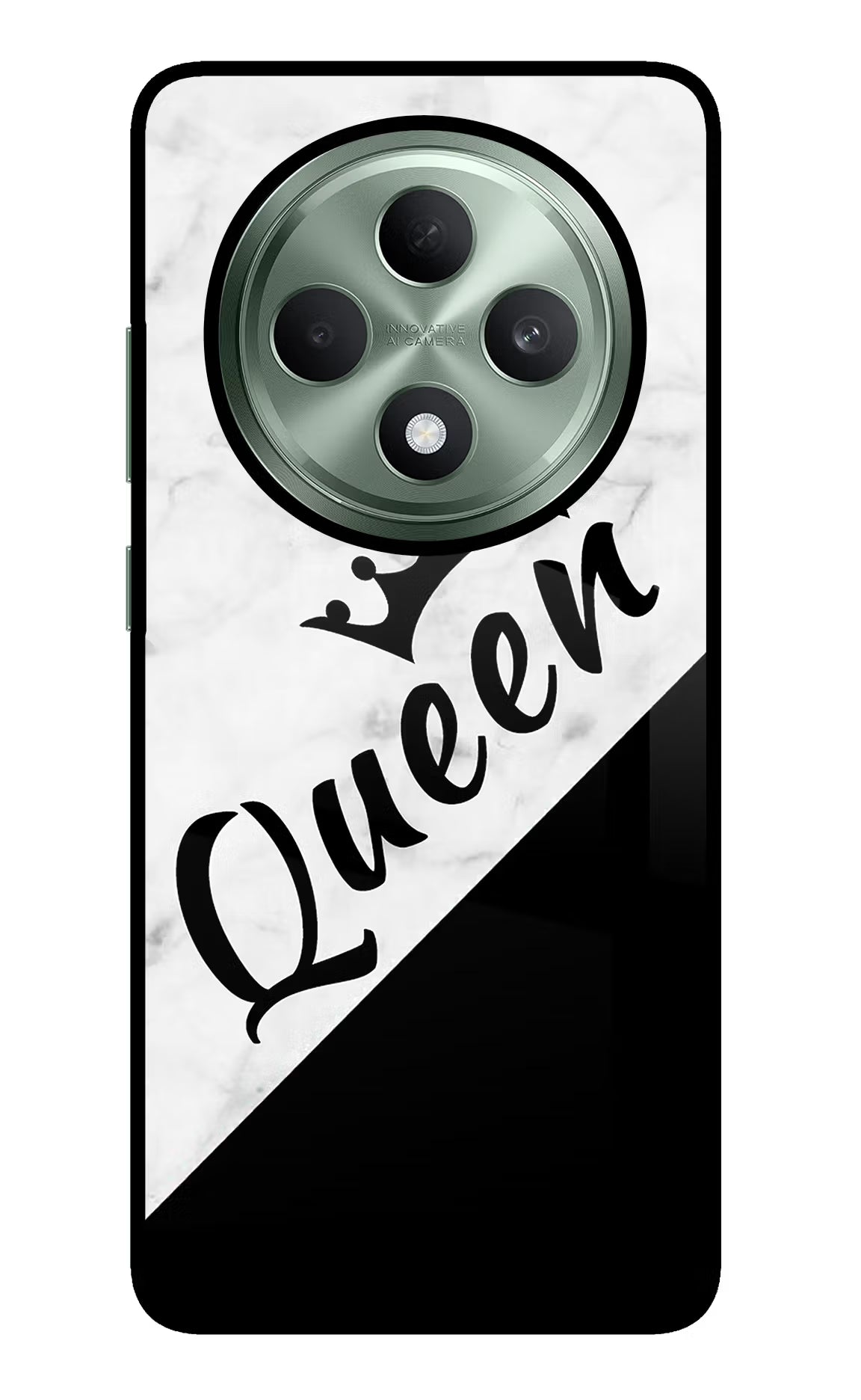 Queen Oppo F27 5G Glass Case Back Cover by Casekaro