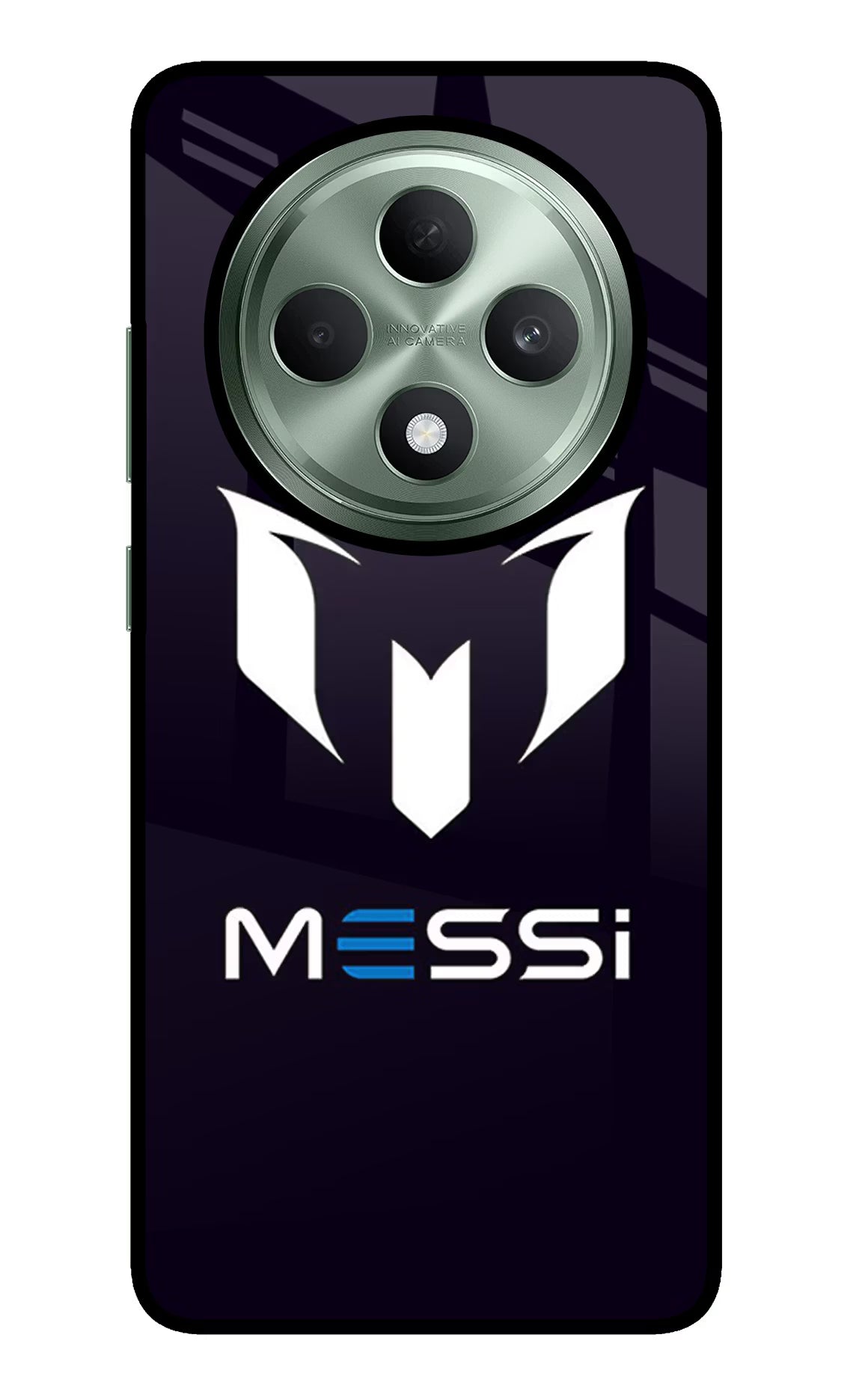 Messi Logo Oppo F27 5G Glass Case Back Cover by Casekaro