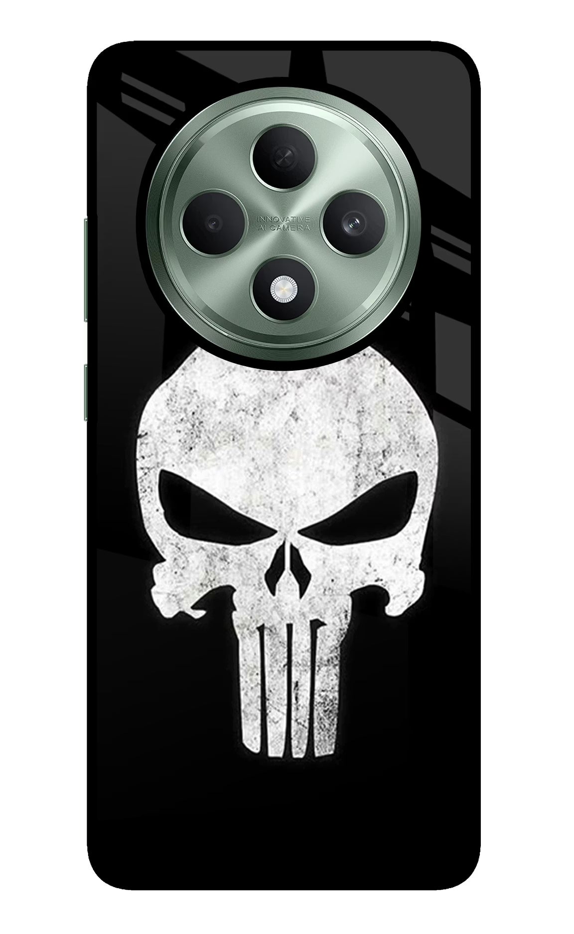 Punisher Skull Oppo F27 5G Glass Case Back Cover by Casekaro