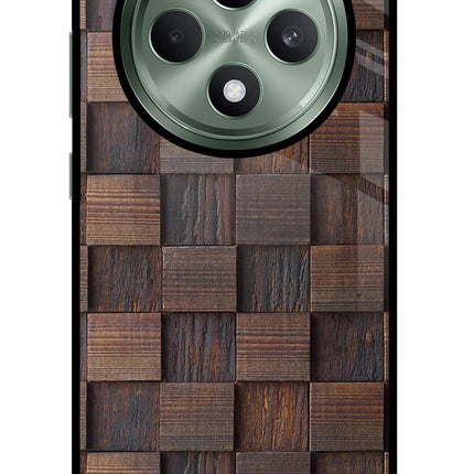 Wooden Cube Design Oppo F27 5G Glass Case Back Cover by Casekaro