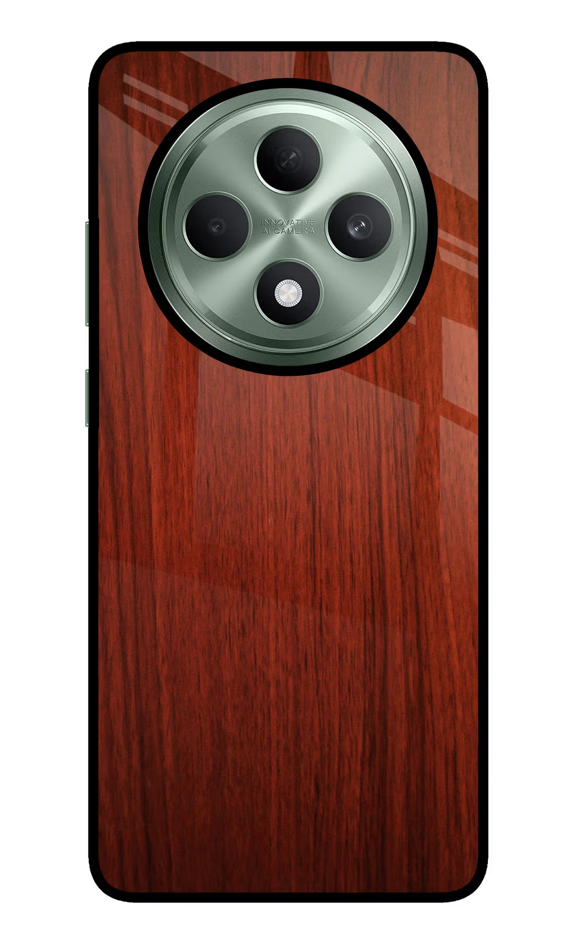 Wooden Plain Pattern Oppo F27 5G Glass Case Back Cover by Casekaro