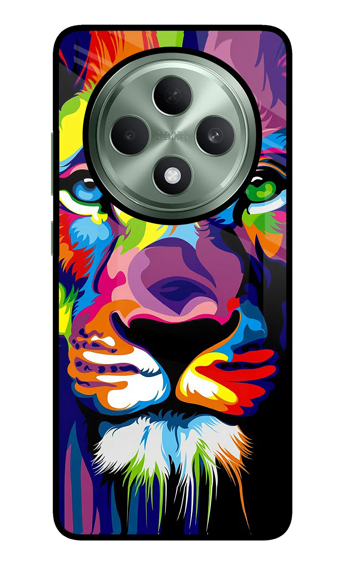 Lion Oppo F27 5G Glass Case Back Cover by Casekaro