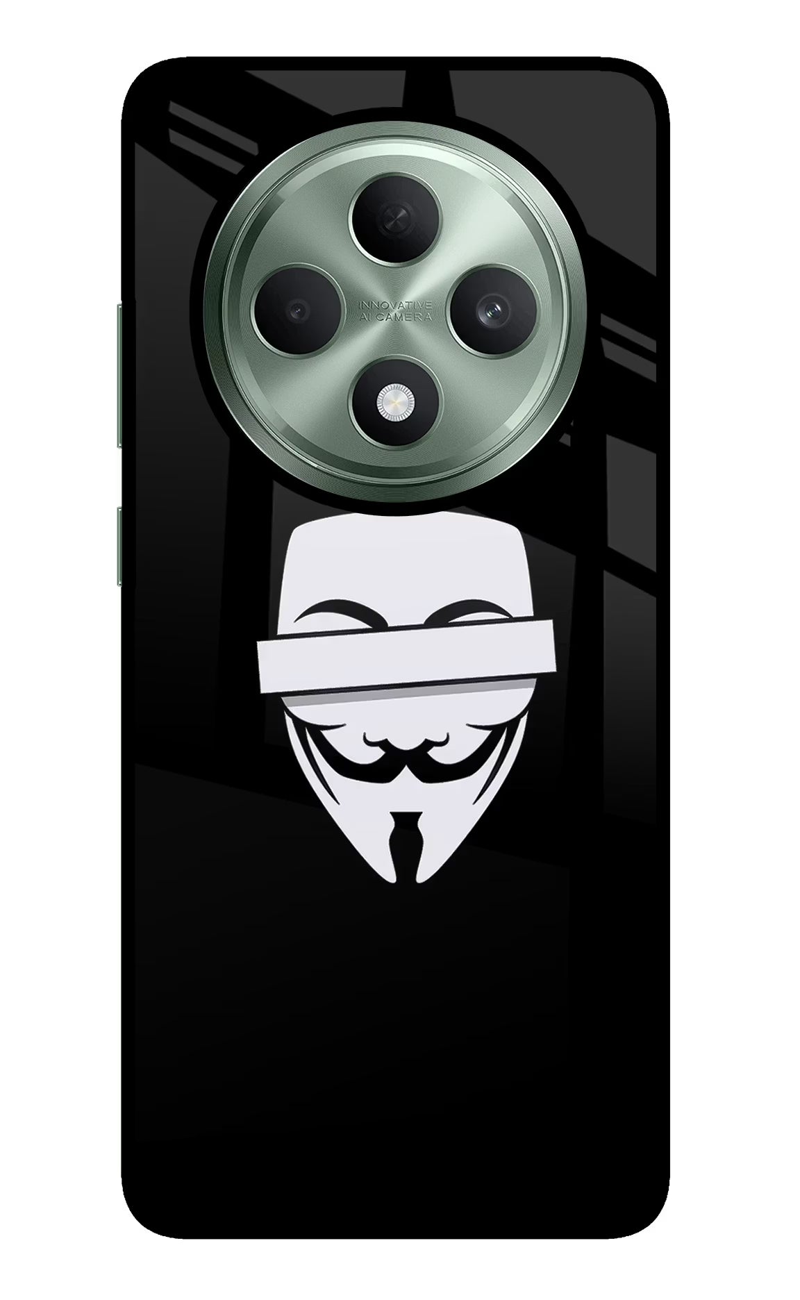 Anonymous Face Oppo F27 5G Glass Case Back Cover by Casekaro