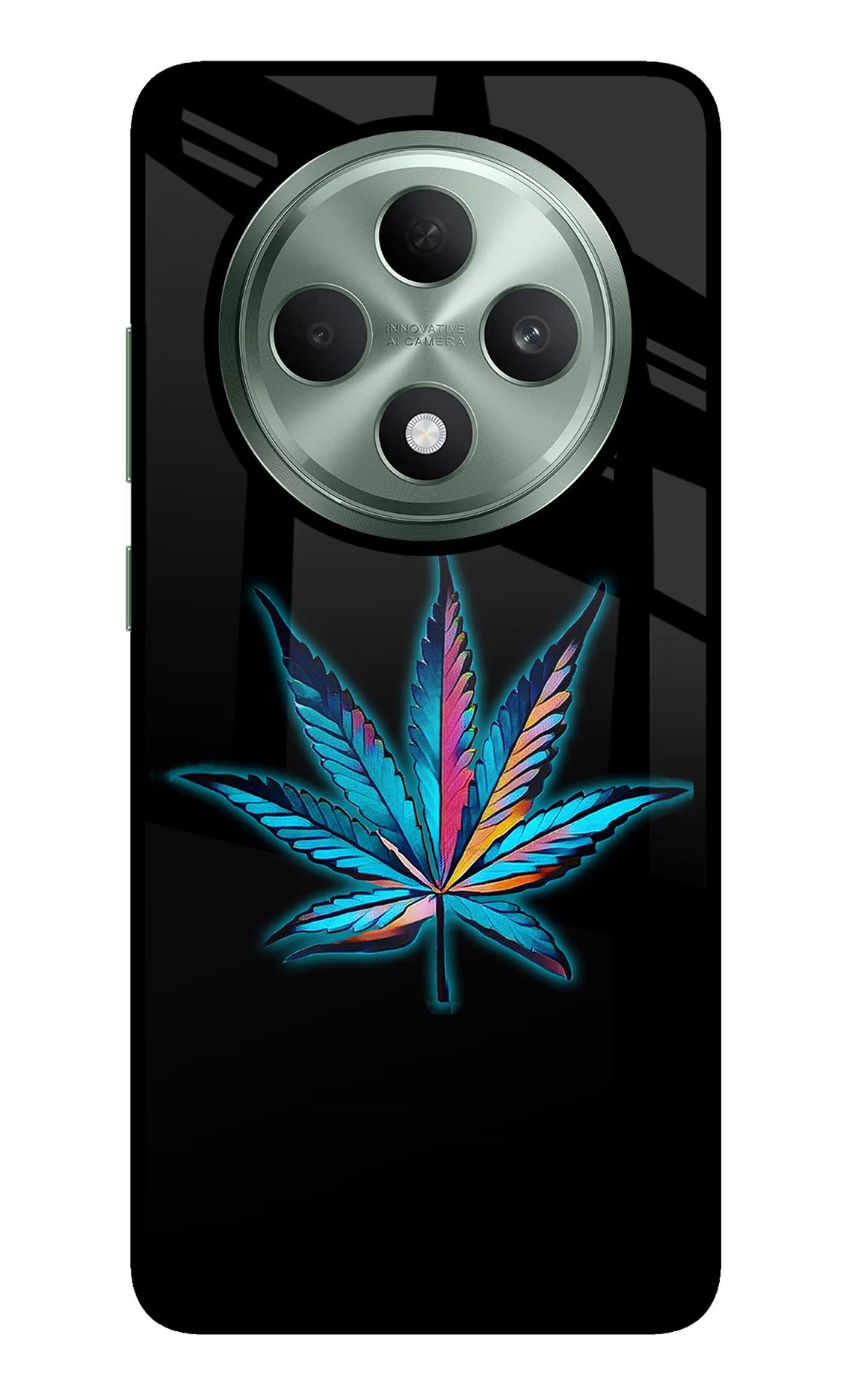 Weed Oppo F27 5G Glass Case Back Cover by Casekaro