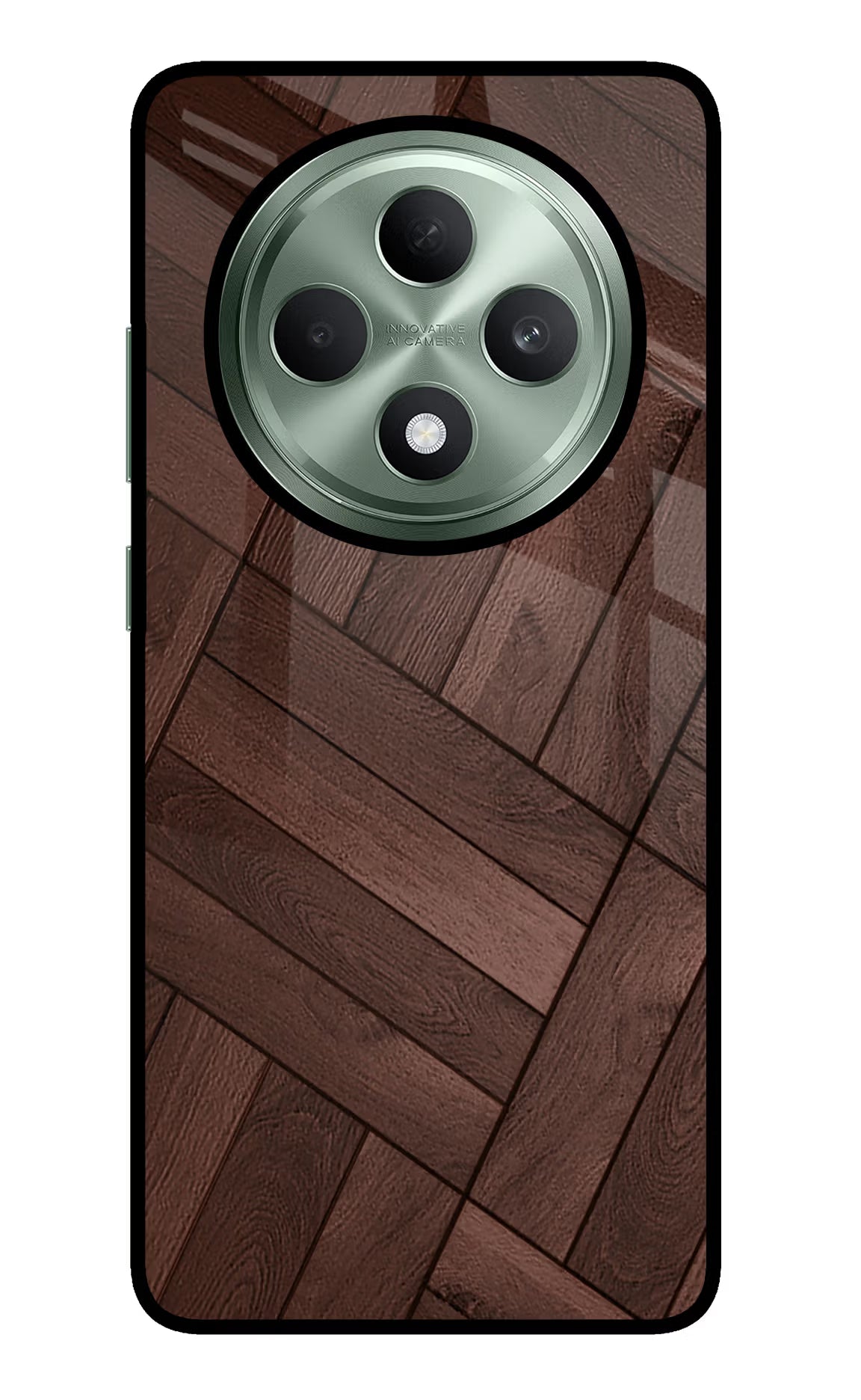 Wooden Texture Design Oppo F27 5G Glass Case Back Cover by Casekaro