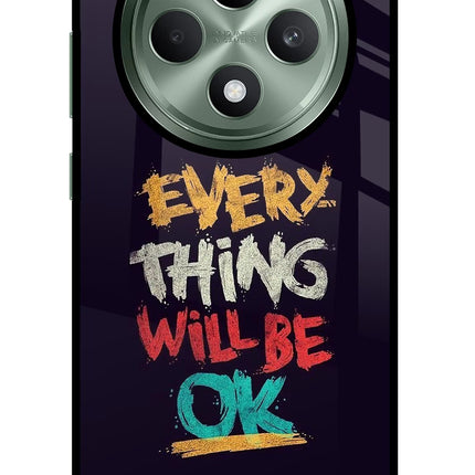 Everything Will Be Ok Oppo F27 5G Glass Case Back Cover by Casekaro