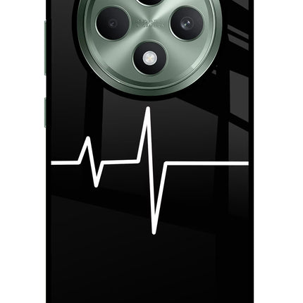 Heart Beats Oppo F27 5G Glass Case Back Cover by Casekaro