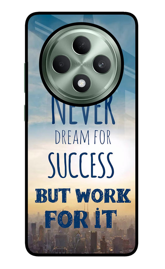 Never Dream For Success But Work For It Oppo F27 5G Glass Case