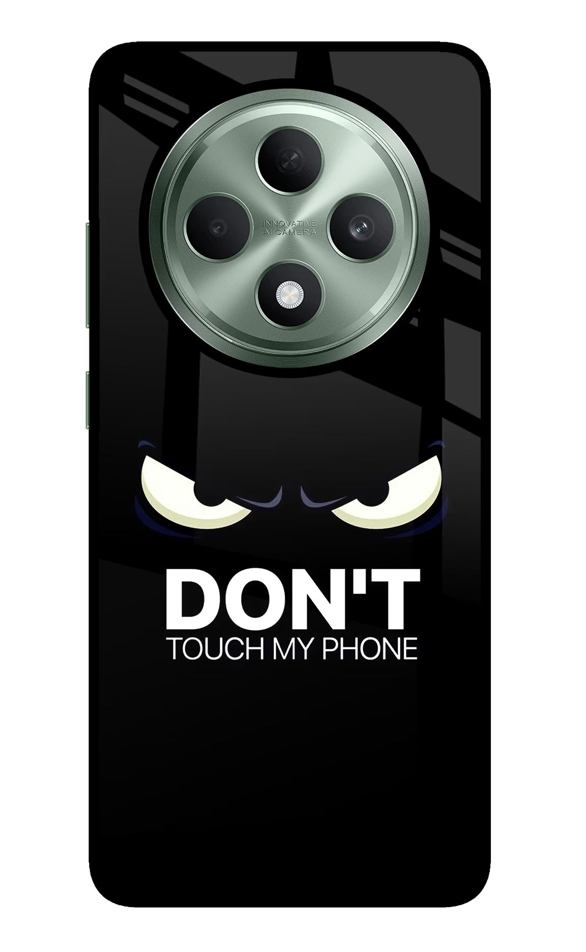 Don'T Touch My Phone Oppo F27 5G Glass Case Back Cover by Casekaro