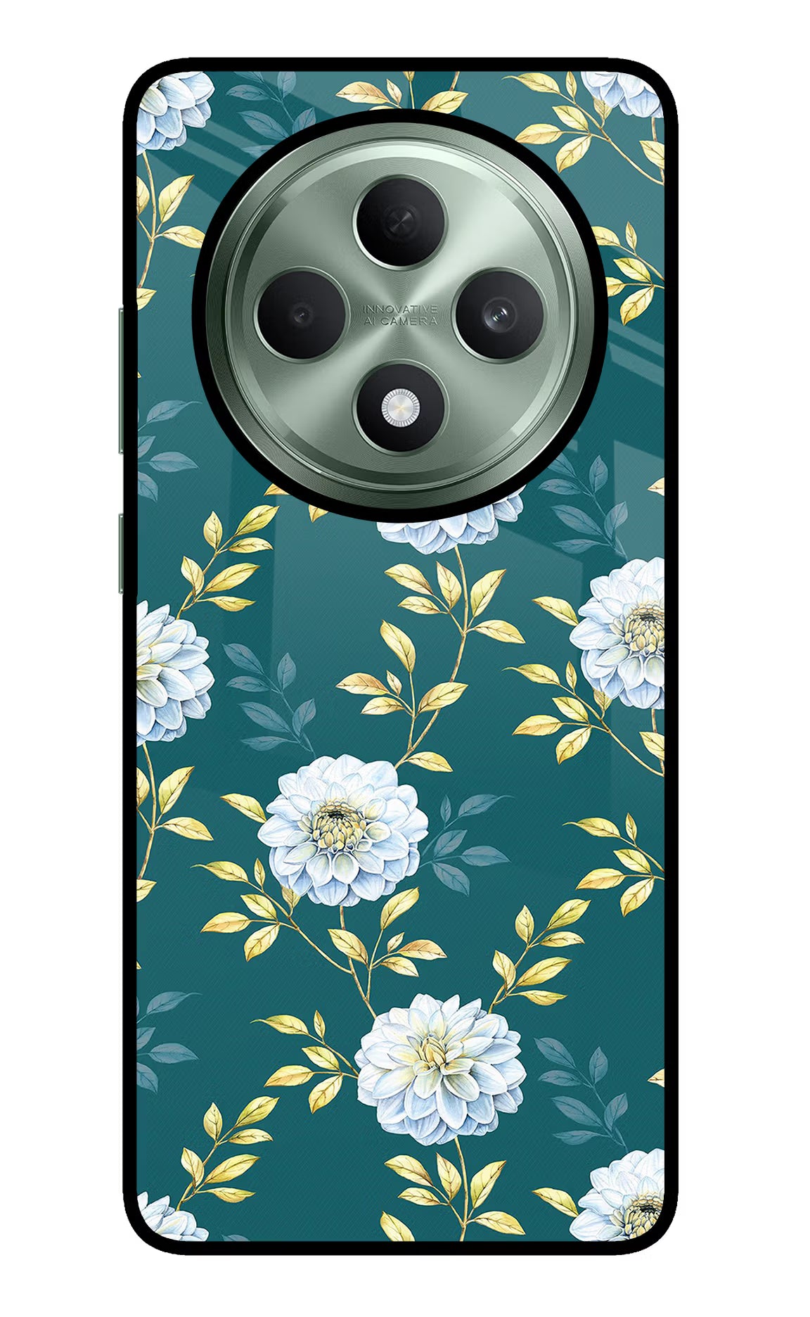 Flowers Oppo F27 5G Glass Case Back Cover by Casekaro
