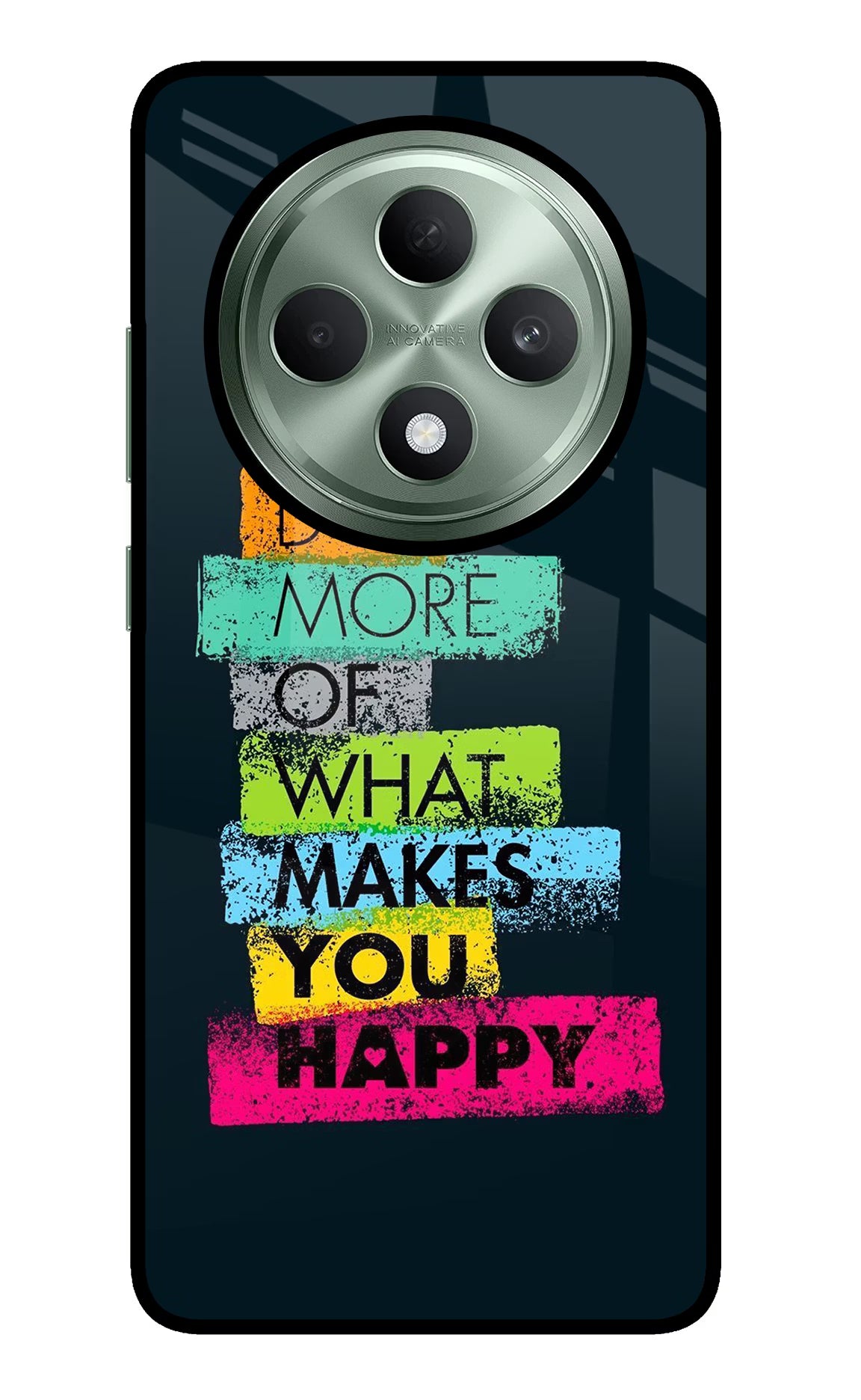 Do More Of What Makes You Happy Oppo F27 5G Glass Case Back Cover by Casekaro