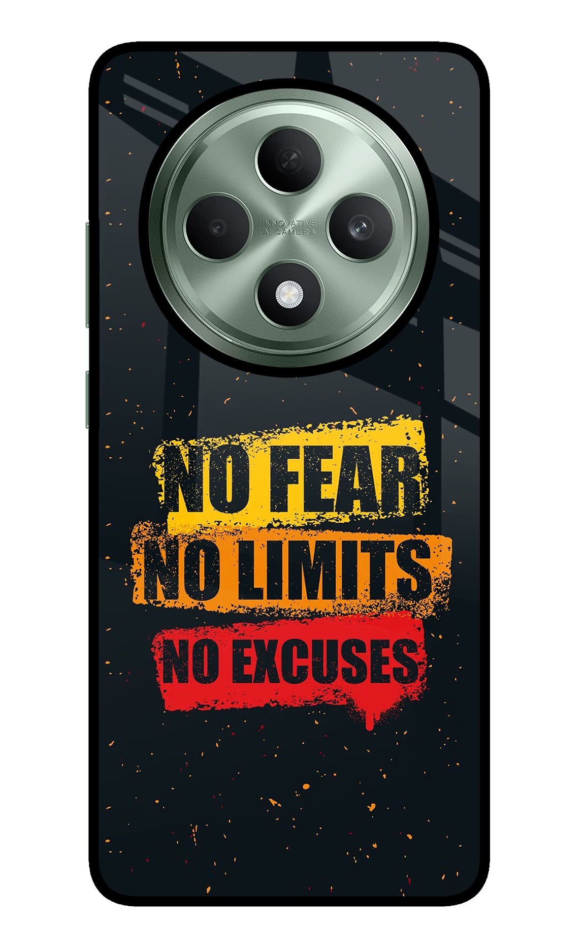 No Fear No Limits No Excuse Oppo F27 5G Glass Case