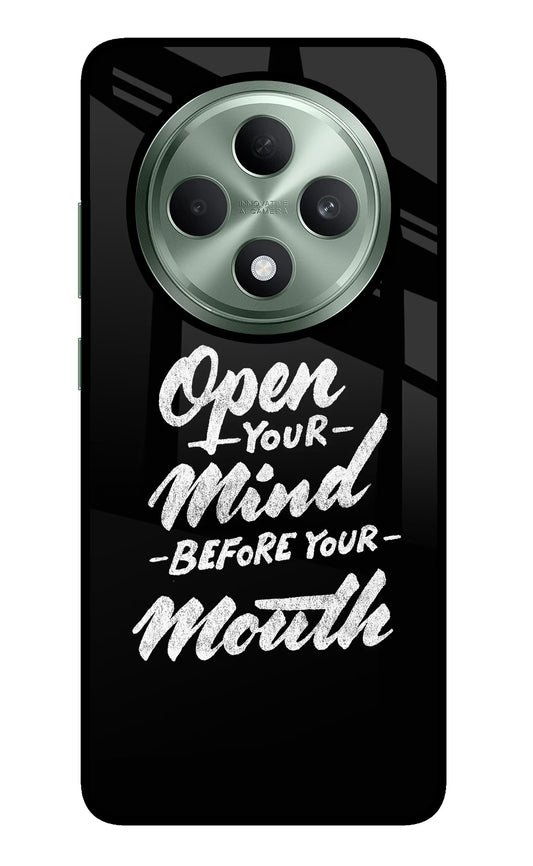 Open Your Mind Before Your Mouth Oppo F27 5G Glass Case