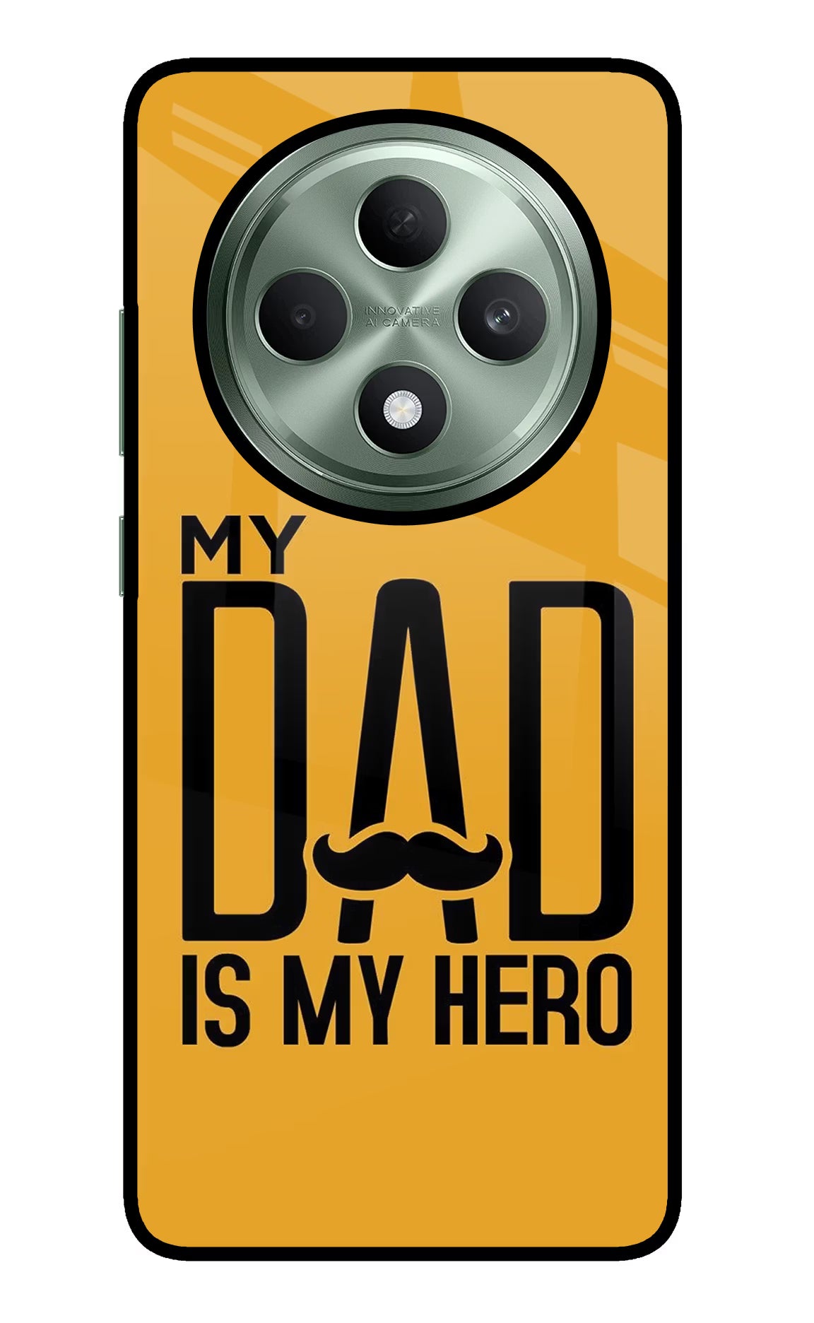 My Dad Is My Hero Oppo F27 5G Glass Case Back Cover by Casekaro