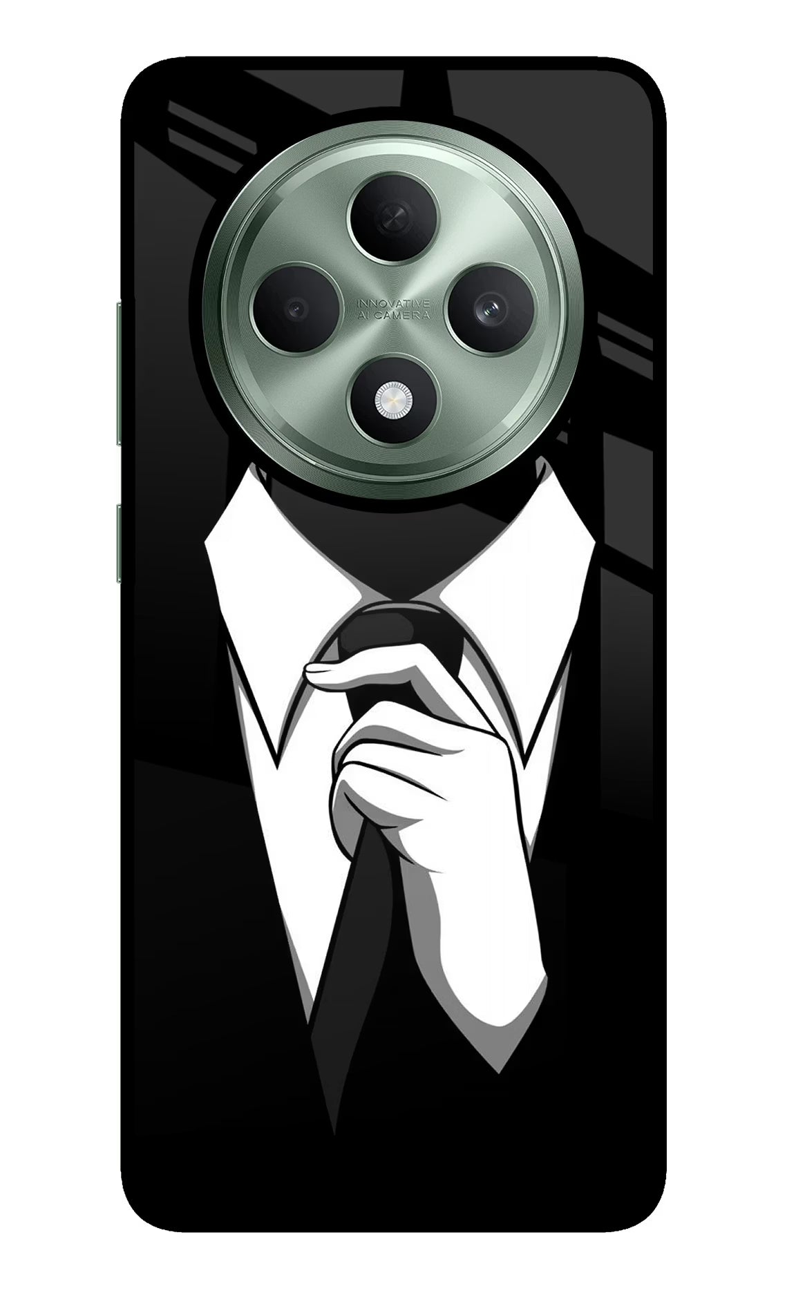 Black Tie Oppo F27 5G Glass Case