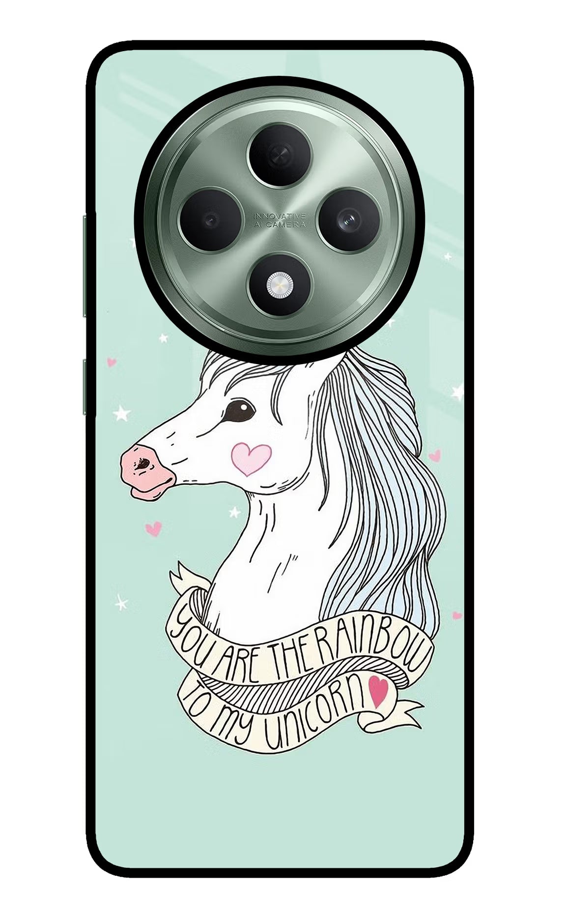 Unicorn Wallpaper Oppo F27 5G Glass Case Back Cover by Casekaro