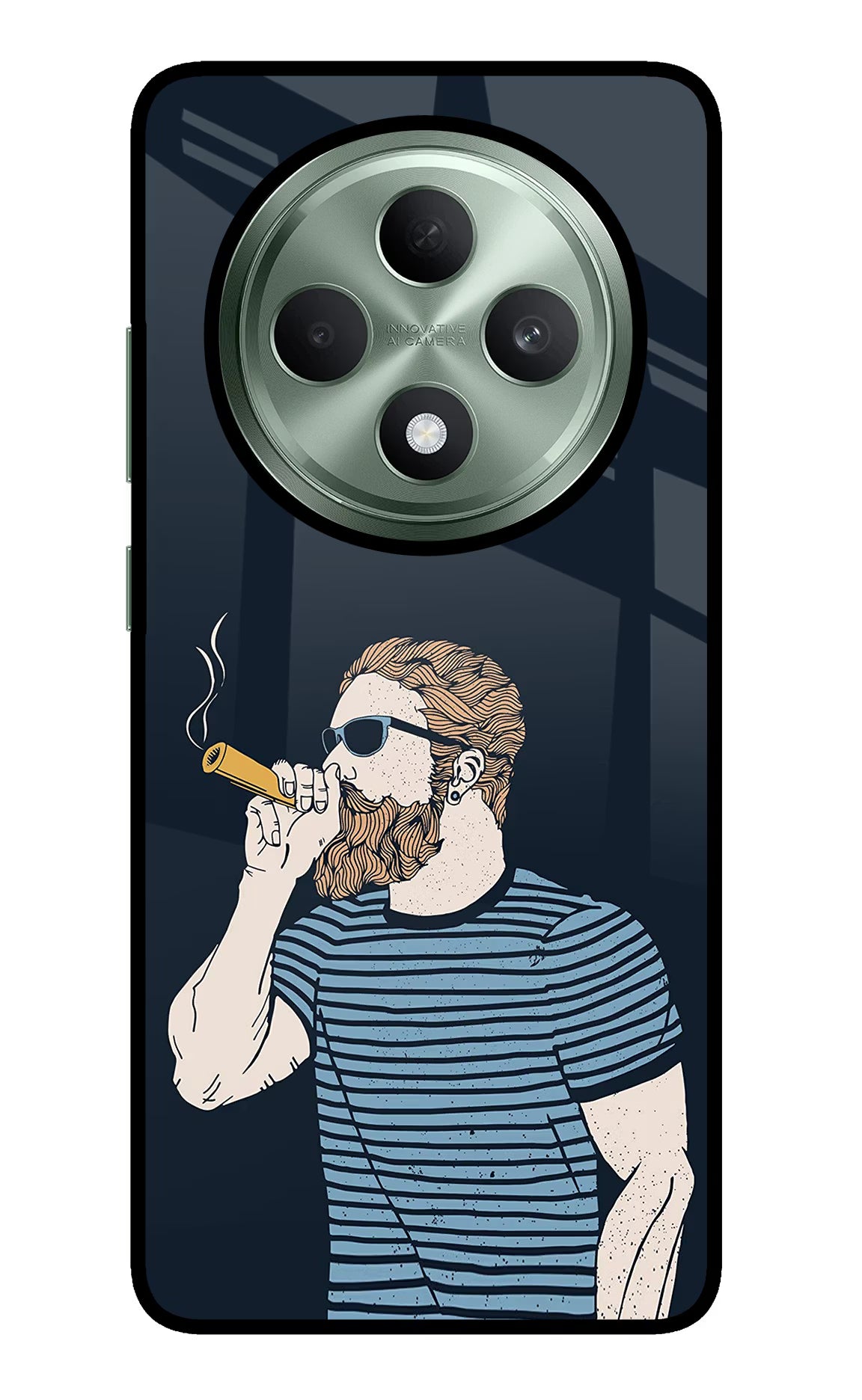 Smoking Oppo F27 5G Glass Case Back Cover by Casekaro