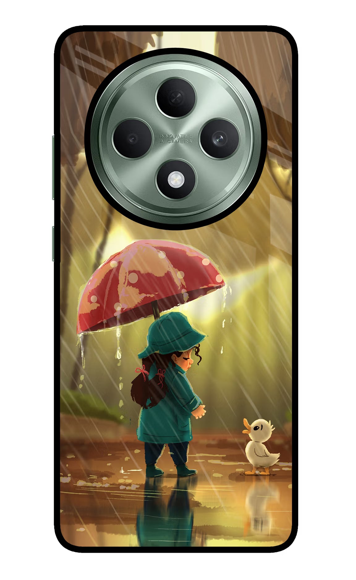 Rainy Day Oppo F27 5G Glass Case Back Cover by Casekaro